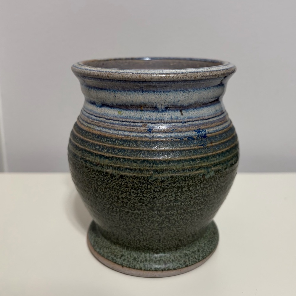 Blue-Green Ceramic Vase